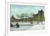 Syracuse, New York - NY State Armory Exterior View-Lantern Press-Framed Premium Giclee Print