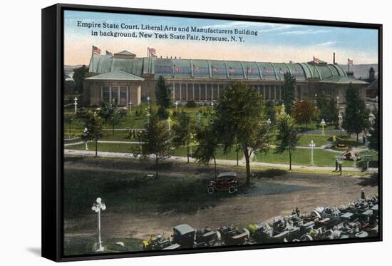 Syracuse, New York - NY State Fair, Empire State Court View-Lantern Press-Framed Stretched Canvas