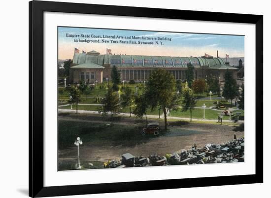 Syracuse, New York - NY State Fair, Empire State Court View-Lantern Press-Framed Premium Giclee Print