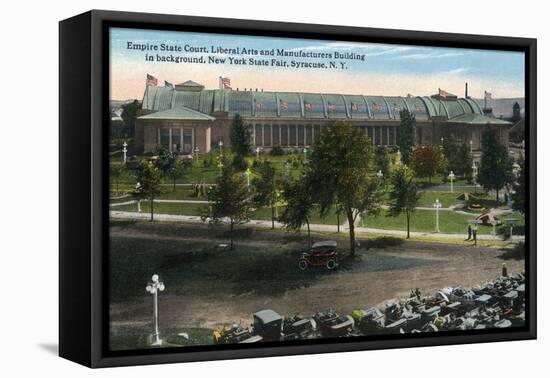 Syracuse, New York - NY State Fair, Empire State Court View-Lantern Press-Framed Stretched Canvas