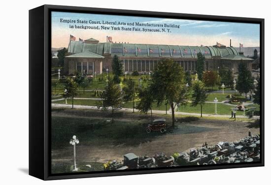 Syracuse, New York - NY State Fair, Empire State Court View-Lantern Press-Framed Stretched Canvas