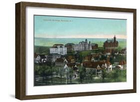 Syracuse, New York - Panoramic View of the University and Grounds-Lantern Press-Framed Art Print