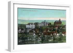 Syracuse, New York - Panoramic View of the University and Grounds-Lantern Press-Framed Art Print