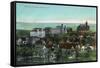 Syracuse, New York - Panoramic View of the University and Grounds-Lantern Press-Framed Stretched Canvas