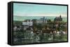 Syracuse, New York - Panoramic View of the University and Grounds-Lantern Press-Framed Stretched Canvas