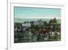 Syracuse, New York - Panoramic View of the University and Grounds-Lantern Press-Framed Premium Giclee Print