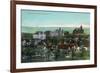 Syracuse, New York - Panoramic View of the University and Grounds-Lantern Press-Framed Premium Giclee Print