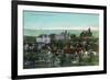 Syracuse, New York - Panoramic View of the University and Grounds-Lantern Press-Framed Premium Giclee Print