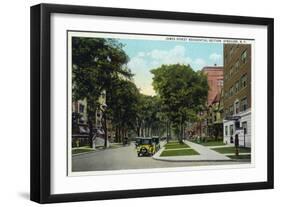 Syracuse, New York - Residences Along James Street-Lantern Press-Framed Art Print