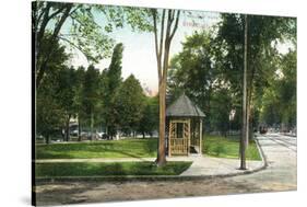 Syracuse, New York - Scenic View in Walnut Park-Lantern Press-Stretched Canvas