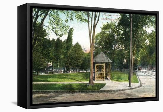 Syracuse, New York - Scenic View in Walnut Park-Lantern Press-Framed Stretched Canvas