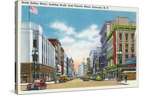 Syracuse, New York - South View Down Salina St from Fayette St-Lantern Press-Stretched Canvas