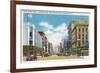 Syracuse, New York - South View Down Salina St from Fayette St-Lantern Press-Framed Art Print