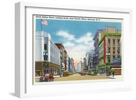 Syracuse, New York - South View Down Salina St from Fayette St-Lantern Press-Framed Art Print