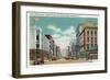 Syracuse, New York - Southern View of S Salina Street from Fayette Street-Lantern Press-Framed Art Print