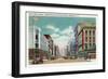 Syracuse, New York - Southern View of S Salina Street from Fayette Street-Lantern Press-Framed Art Print