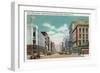 Syracuse, New York - Southern View of S Salina Street from Fayette Street-Lantern Press-Framed Art Print