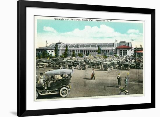 Syracuse, New York - State Fair Grounds and Entrance View-Lantern Press-Framed Art Print