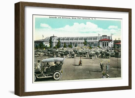 Syracuse, New York - State Fair Grounds and Entrance View-Lantern Press-Framed Art Print