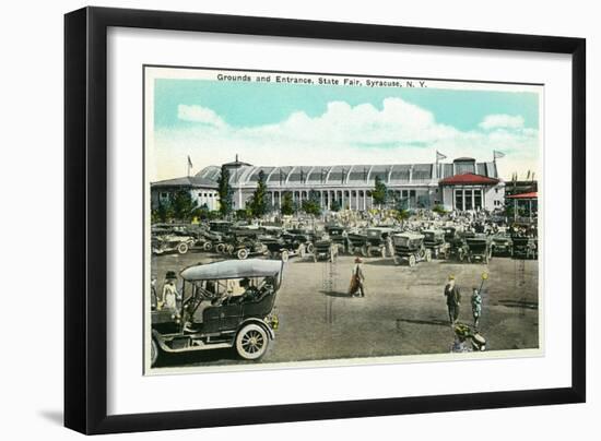 Syracuse, New York - State Fair Grounds and Entrance View-Lantern Press-Framed Art Print