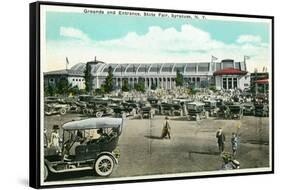 Syracuse, New York - State Fair Grounds and Entrance View-Lantern Press-Framed Stretched Canvas