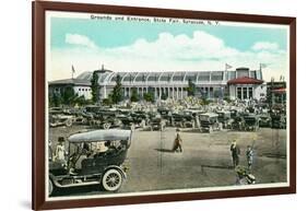 Syracuse, New York - State Fair Grounds and Entrance View-Lantern Press-Framed Art Print