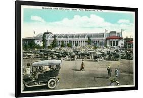 Syracuse, New York - State Fair Grounds and Entrance View-Lantern Press-Framed Art Print