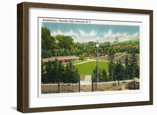 Syracuse, New York - Thornden Park Amphitheatre View-Lantern Press-Framed Art Print