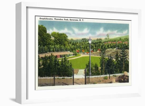 Syracuse, New York - Thornden Park Amphitheatre View-Lantern Press-Framed Art Print