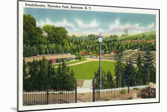 Syracuse, New York - Thornden Park Amphitheatre View-Lantern Press-Mounted Art Print