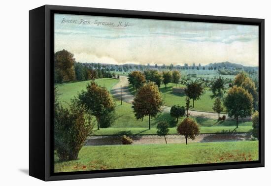 Syracuse, New York - View of Burnet Park-Lantern Press-Framed Stretched Canvas