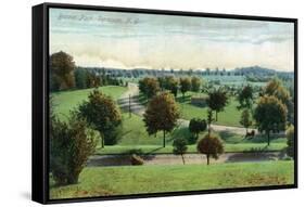 Syracuse, New York - View of Burnet Park-Lantern Press-Framed Stretched Canvas