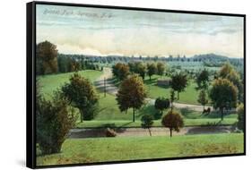 Syracuse, New York - View of Burnet Park-Lantern Press-Framed Stretched Canvas