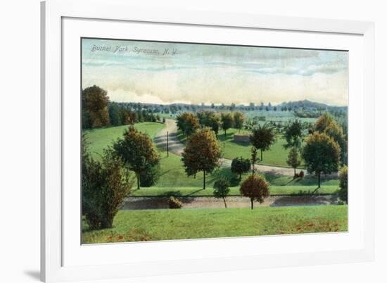 Syracuse, New York - View of Burnet Park-Lantern Press-Framed Premium Giclee Print