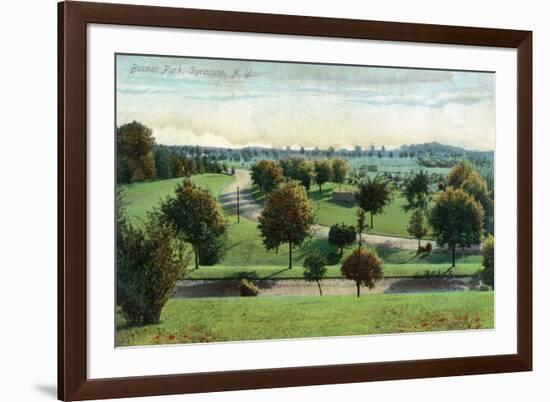 Syracuse, New York - View of Burnet Park-Lantern Press-Framed Premium Giclee Print