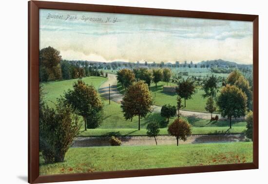 Syracuse, New York - View of Burnet Park-Lantern Press-Framed Art Print