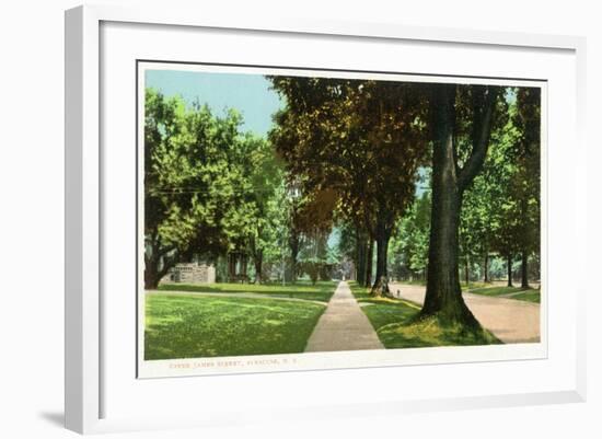 Syracuse, New York - View Up James Street-Lantern Press-Framed Art Print