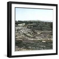 Syracuse (Sicily, Italy), the Greek Theater (Vth Century B,C,), Circa 1860-Leon, Levy et Fils-Framed Photographic Print