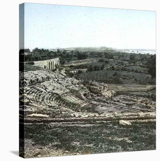 Syracuse (Sicily, Italy), the Greek Theater (Vth Century B,C,), Circa 1860-Leon, Levy et Fils-Stretched Canvas