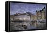 Syracuse: The Weighlocks And City Hall-Stanton Manolakas-Framed Stretched Canvas