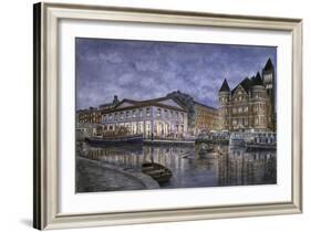 Syracuse: The Weighlocks And City Hall-Stanton Manolakas-Framed Giclee Print