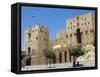 Syria, Aleppo; Entrance to the Citadel-Nick Laing-Framed Stretched Canvas