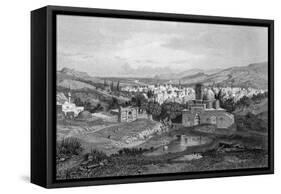 Syria, Damascus Distant-G Werner-Framed Stretched Canvas