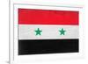 Syria Flag Design with Wood Patterning - Flags of the World Series-Philippe Hugonnard-Framed Art Print