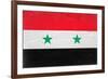 Syria Flag Design with Wood Patterning - Flags of the World Series-Philippe Hugonnard-Framed Art Print