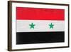 Syria Flag Design with Wood Patterning - Flags of the World Series-Philippe Hugonnard-Framed Art Print