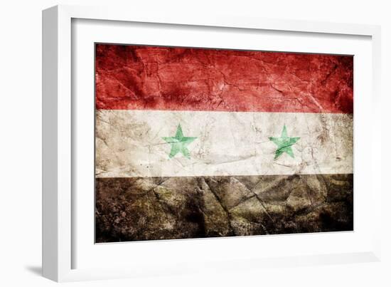 Syria Flag-kwasny221-Framed Art Print