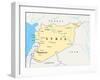Syria Political Map-Peter Hermes Furian-Framed Art Print