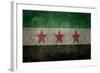 Syrian Interim Government And Syrian National Coalition'S National Flag-Bruce stanfield-Framed Art Print