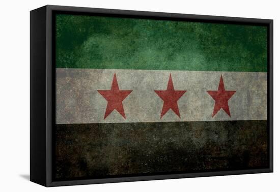 Syrian Interim Government And Syrian National Coalition'S National Flag-Bruce stanfield-Framed Stretched Canvas